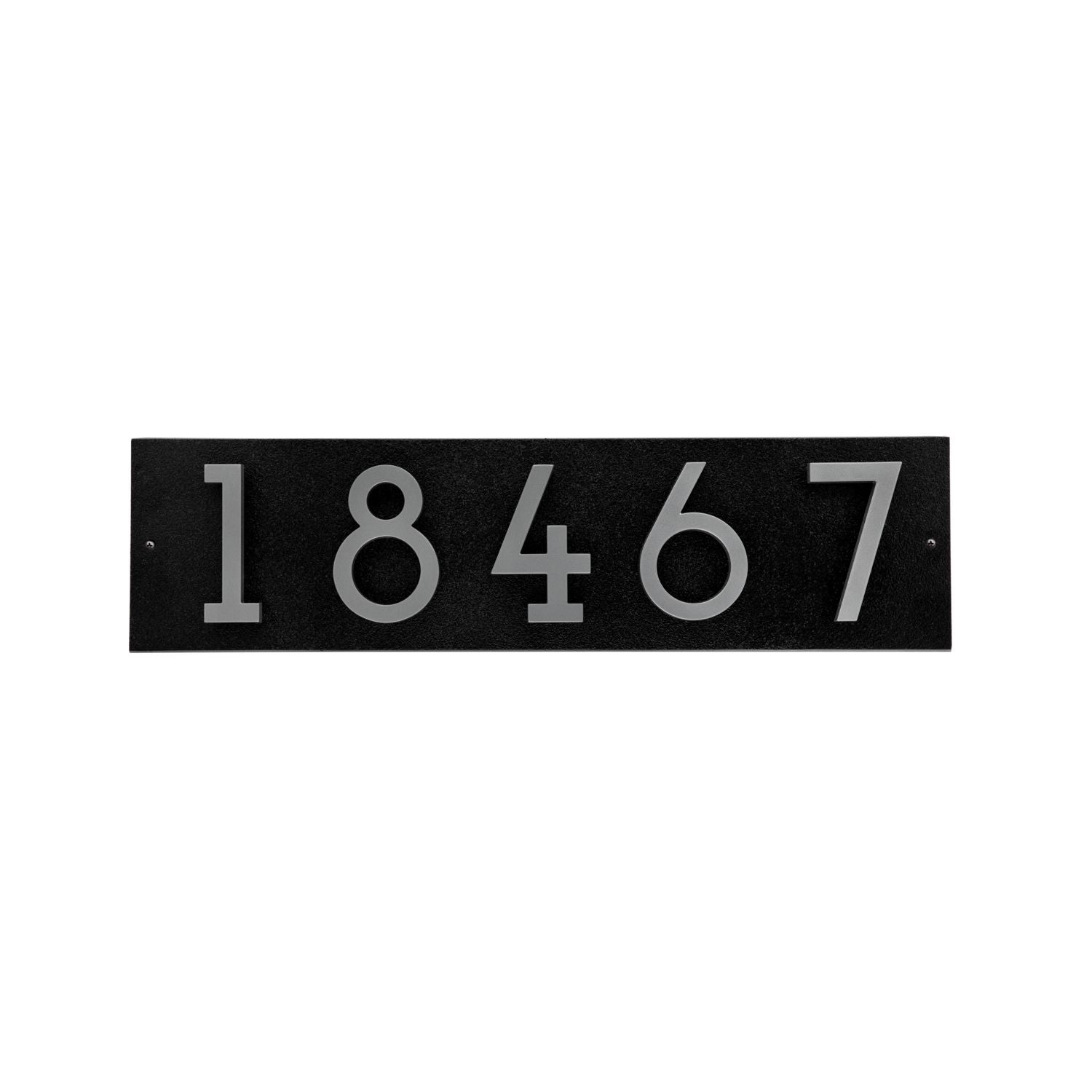 Modern Floating Standoff Plaque - 5 Number Horizontal