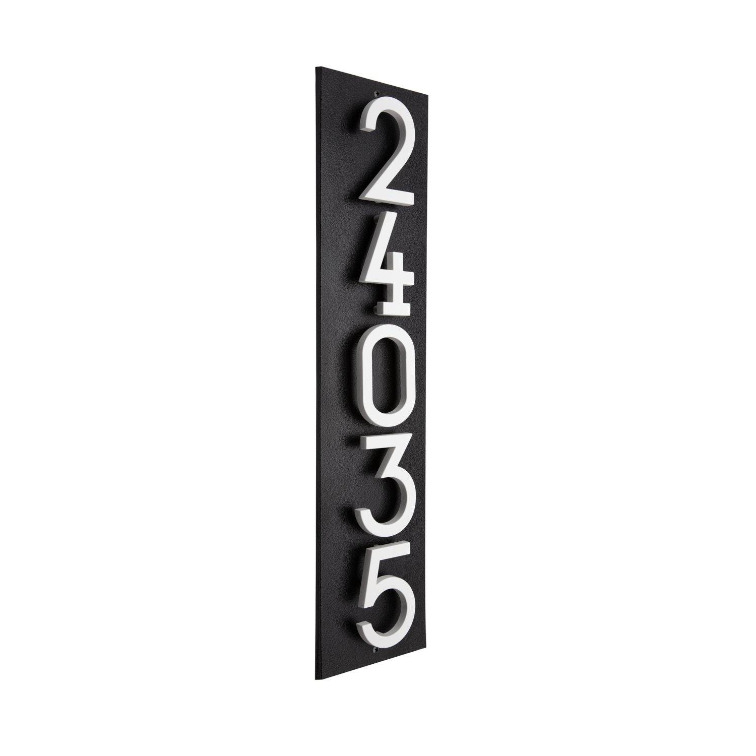Modern Floating Standoff Plaque - 5 Number Vertical