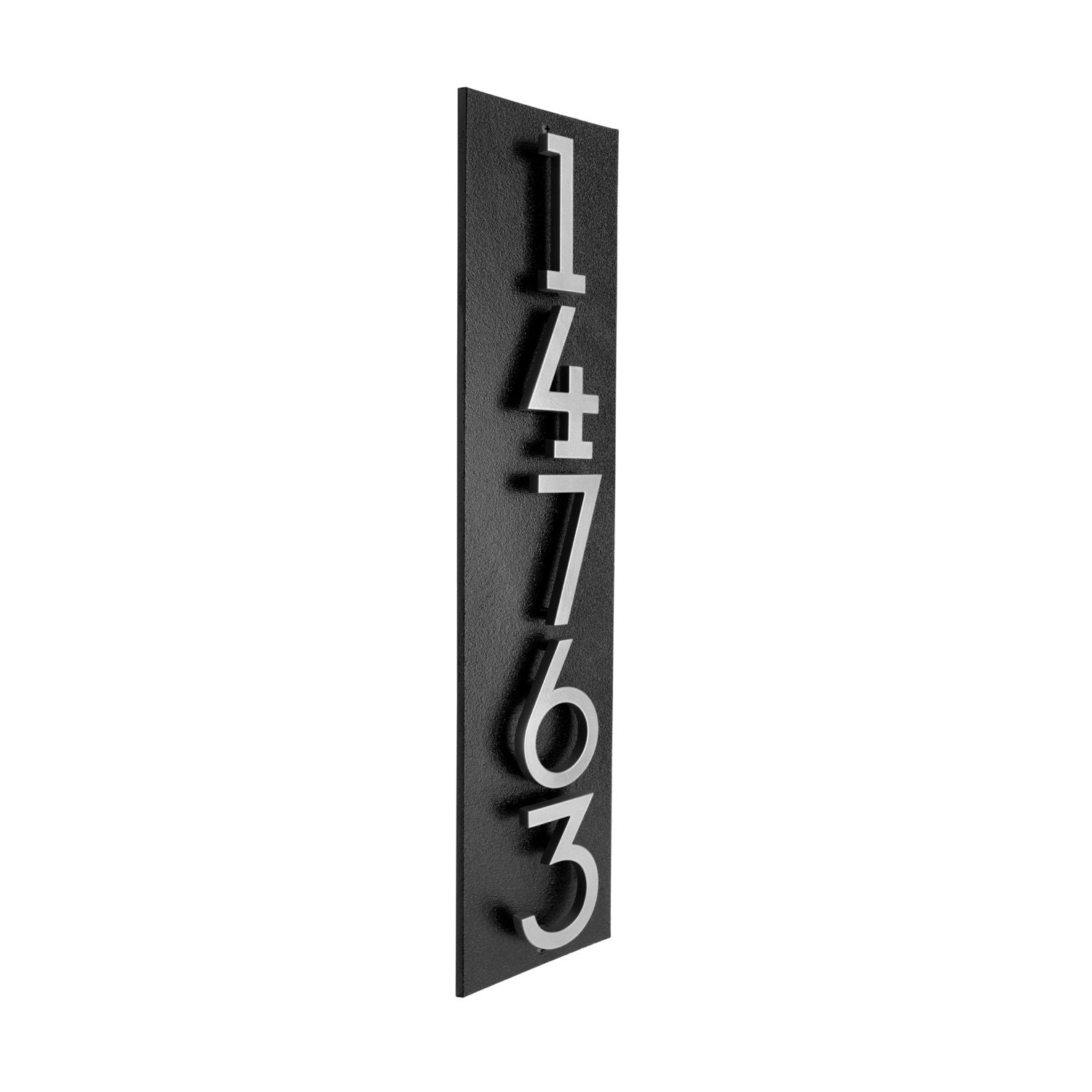 Modern Floating Standoff Plaque - 5 Number Vertical