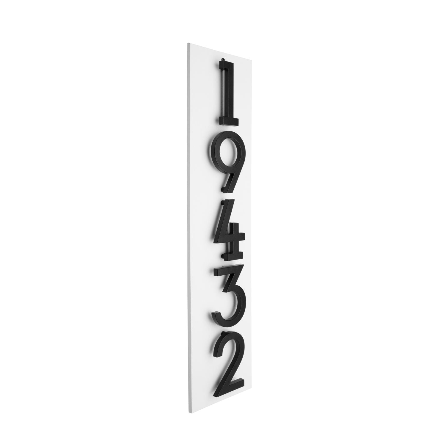 Modern Floating Standoff Plaque - 5 Number Vertical
