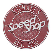 Speed Shop Plaque - Standard Wall - Two Line
