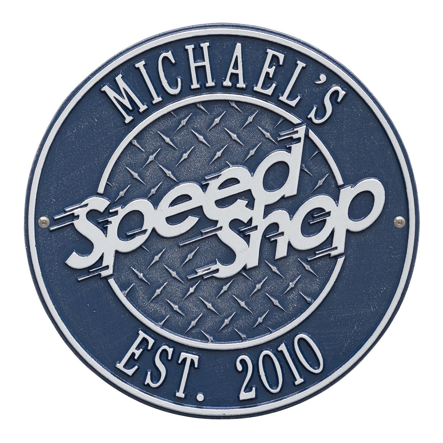 Speed Shop Plaque - Standard Wall - Two Line
