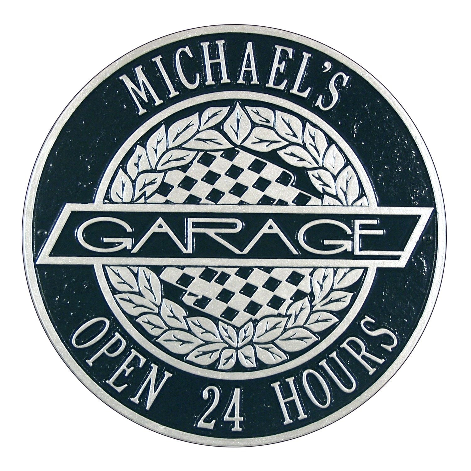 Victory Lane Garage Plaque - Standard Wall - Two Line
