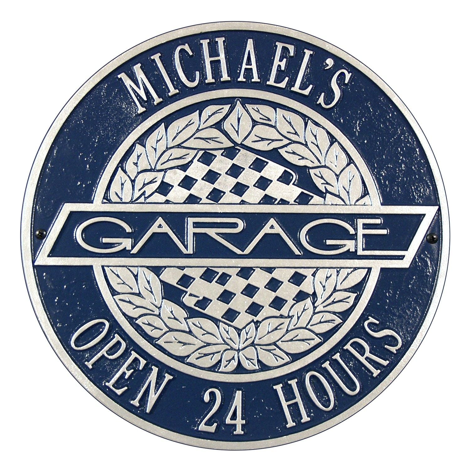 Victory Lane Garage Plaque - Standard Wall - Two Line