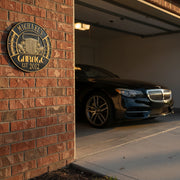 Vintage Car Garage Plaque - Standard Wall - Two Line