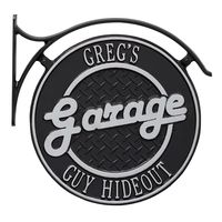 Hanging Garage Plaque Package with Bracket