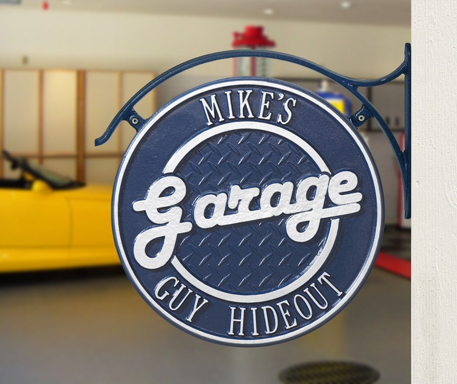 Hanging Garage Plaque Package with Bracket