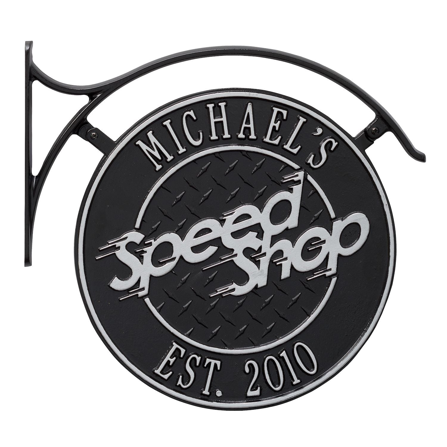 Hanging Speed Shop Plaque Package with Bracket