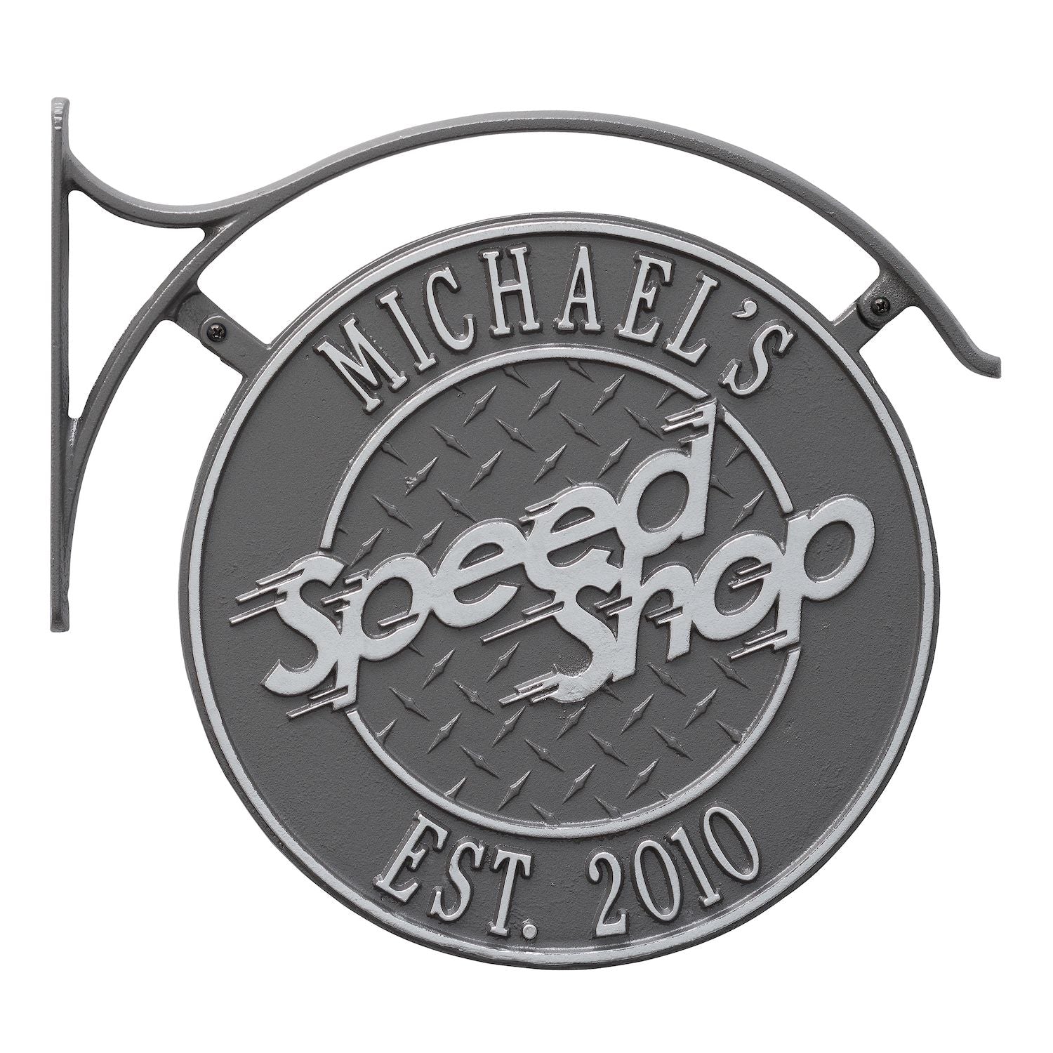 Hanging Speed Shop Plaque Package with Bracket