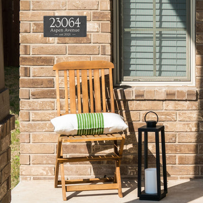 Leslie 3-Line Personalized Etched Wall Slate Sign