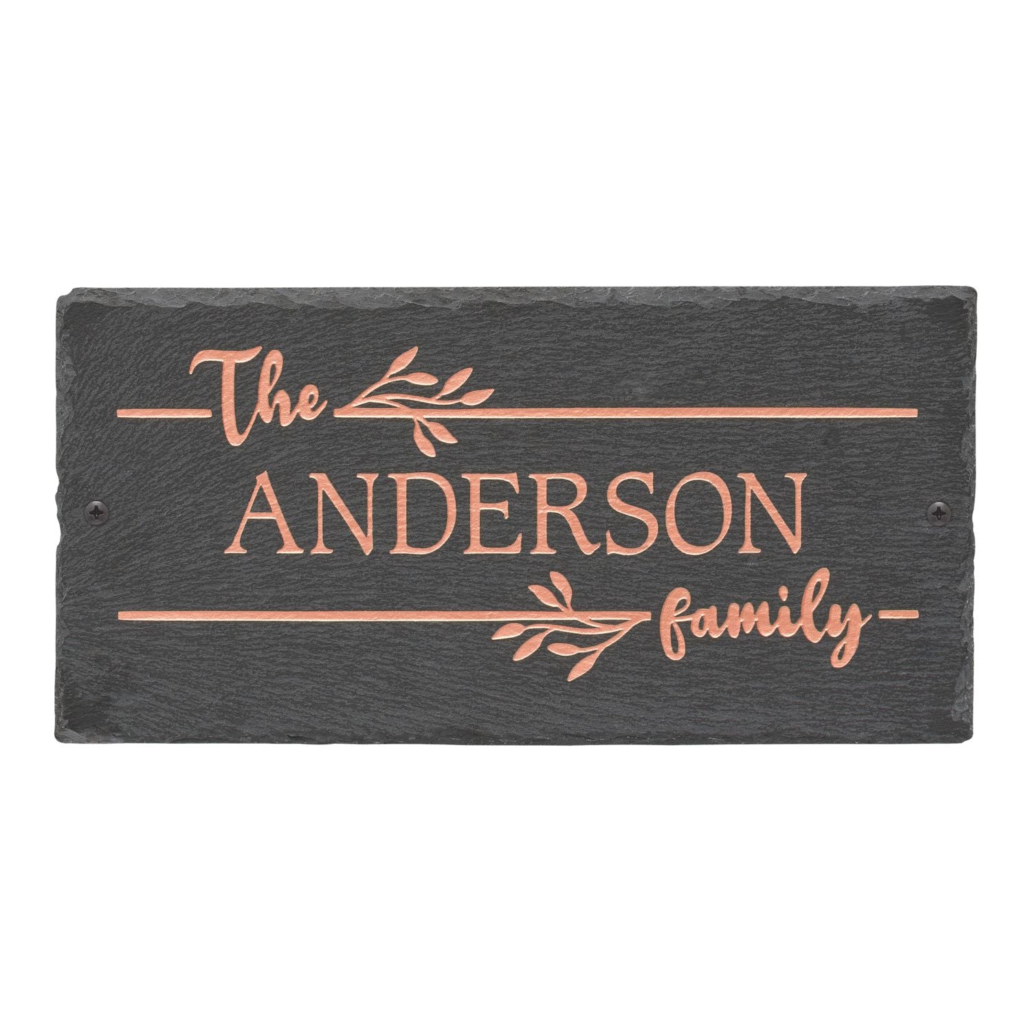 Linette 1-Line Personalized Etched Wall Slate Sign
