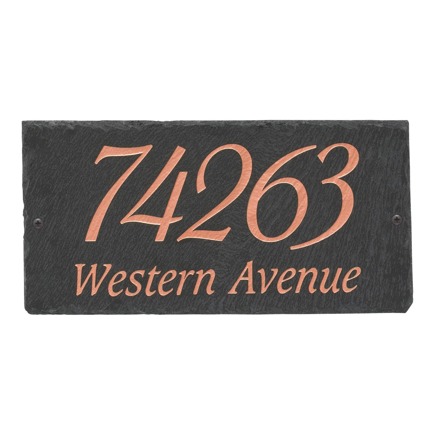 Lily 2-Line Personalized Etched Wall Slate Sign