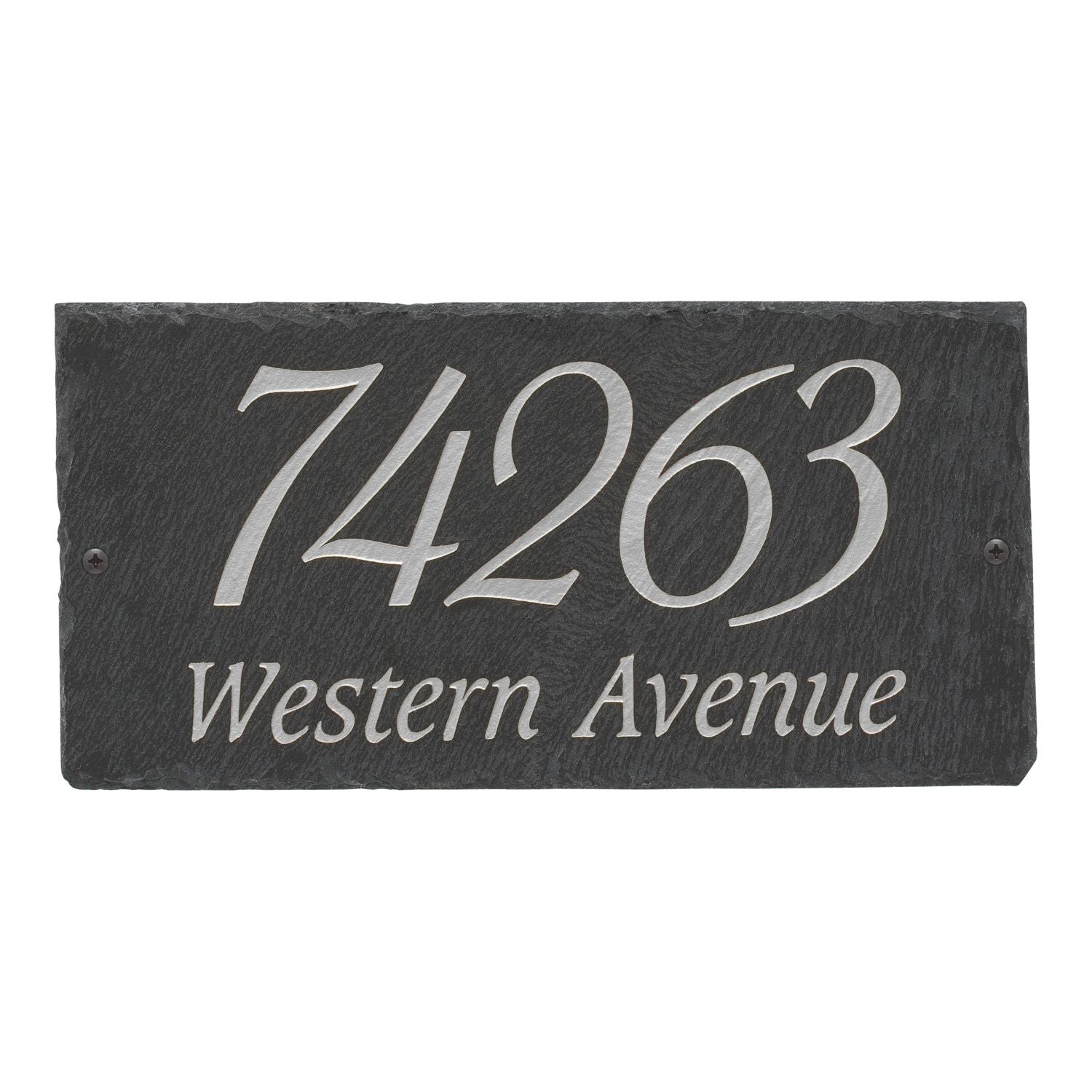 Lily 2-Line Personalized Etched Wall Slate Sign