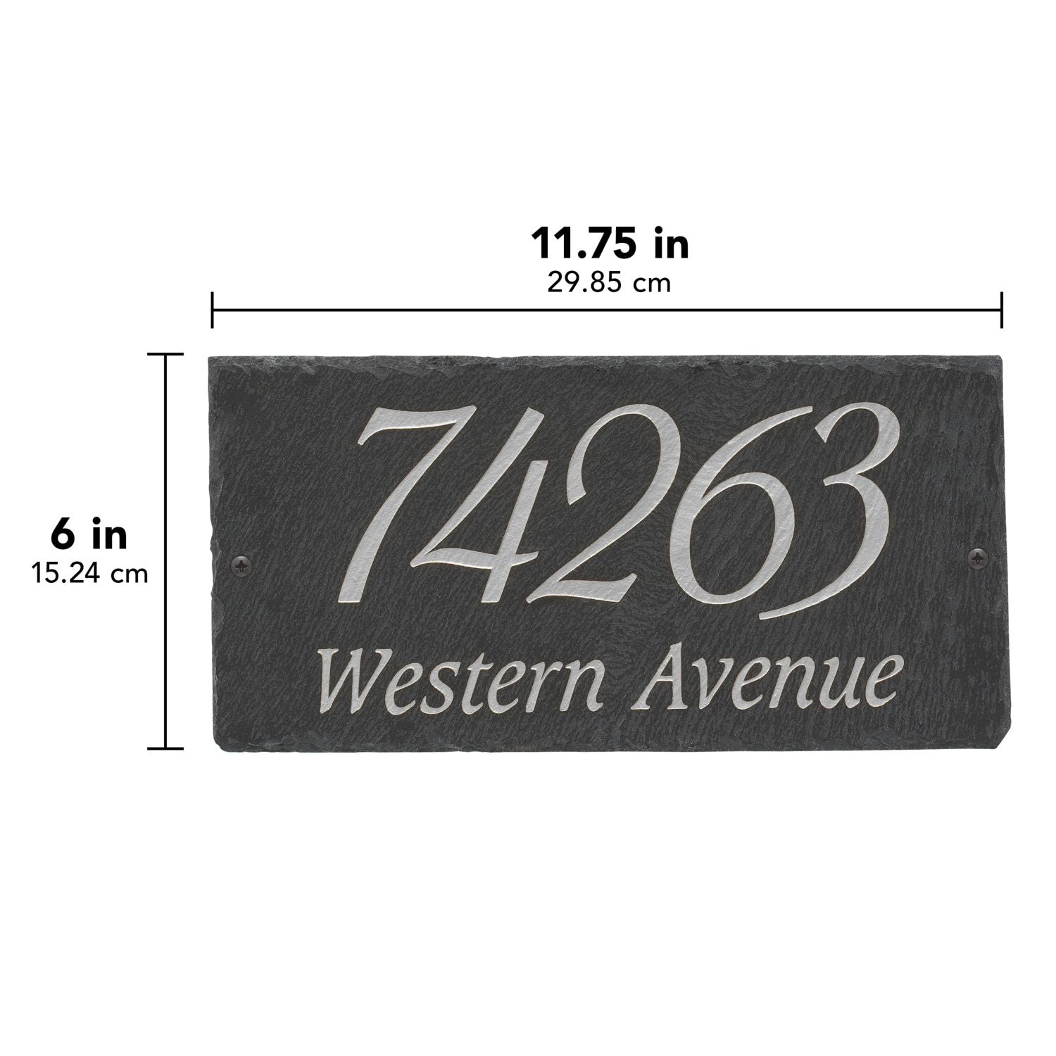 Lily 2-Line Personalized Etched Wall Slate Sign