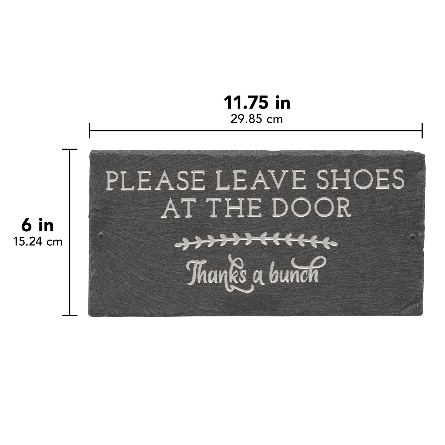 "Thanks A Bunch" 2-Line Personalized Etched Wall Slate Sign