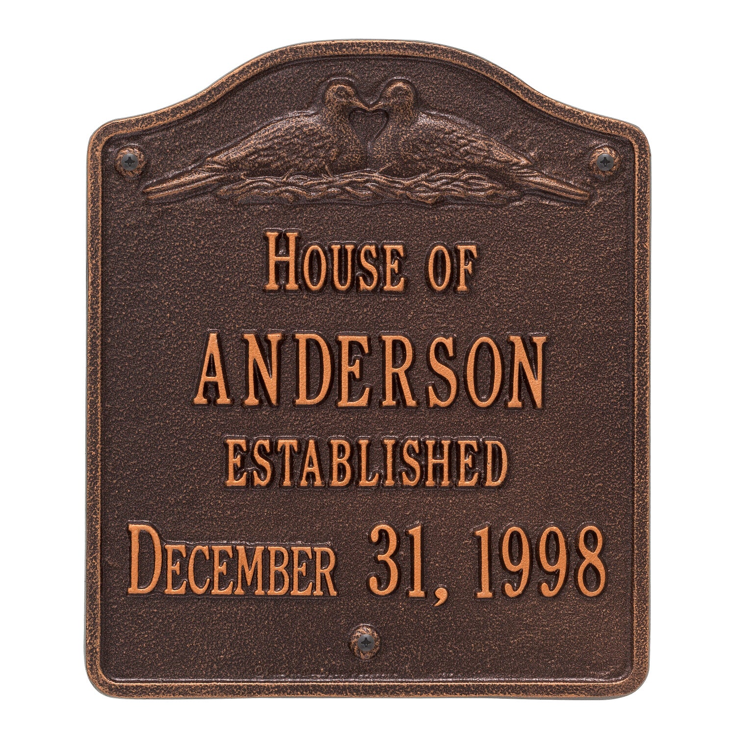 Dove Wedding Anniversary Personalized Plaque