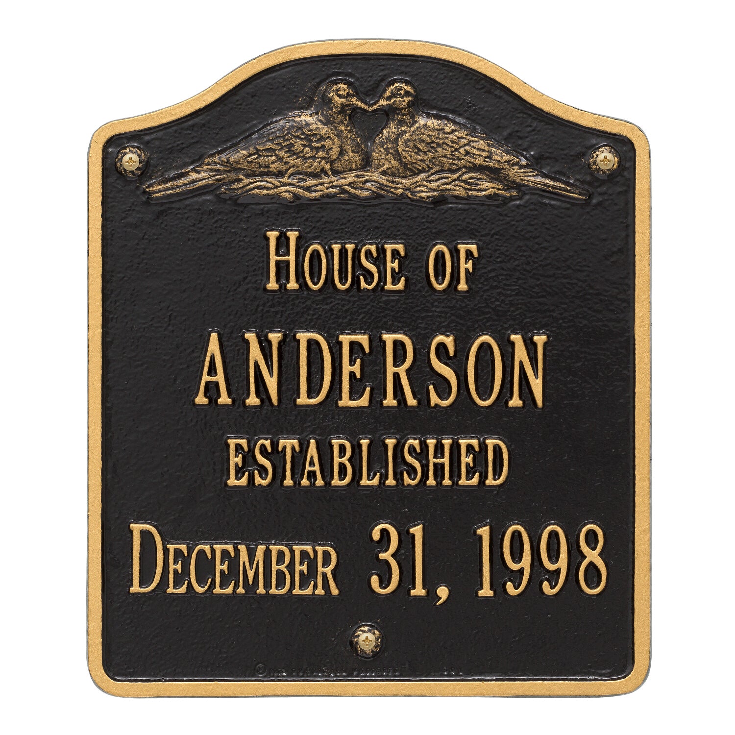 Dove Wedding Anniversary Personalized Plaque