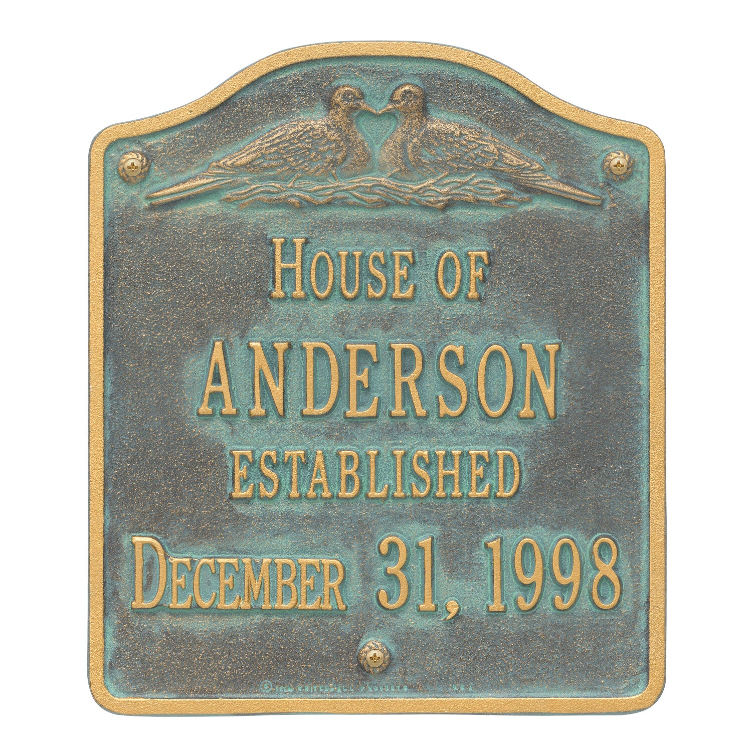 Dove Wedding Anniversary Personalized Plaque