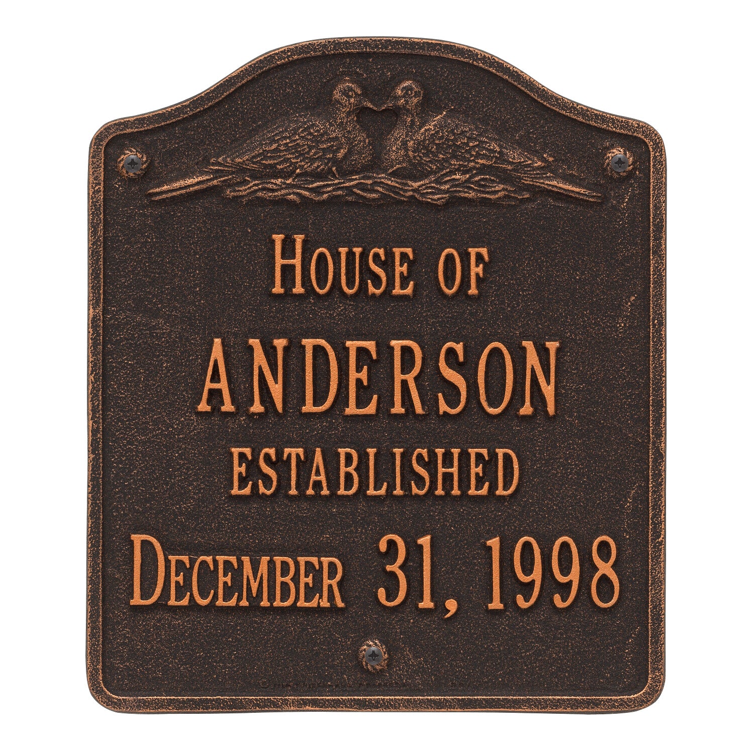 Dove Wedding Anniversary Personalized Plaque