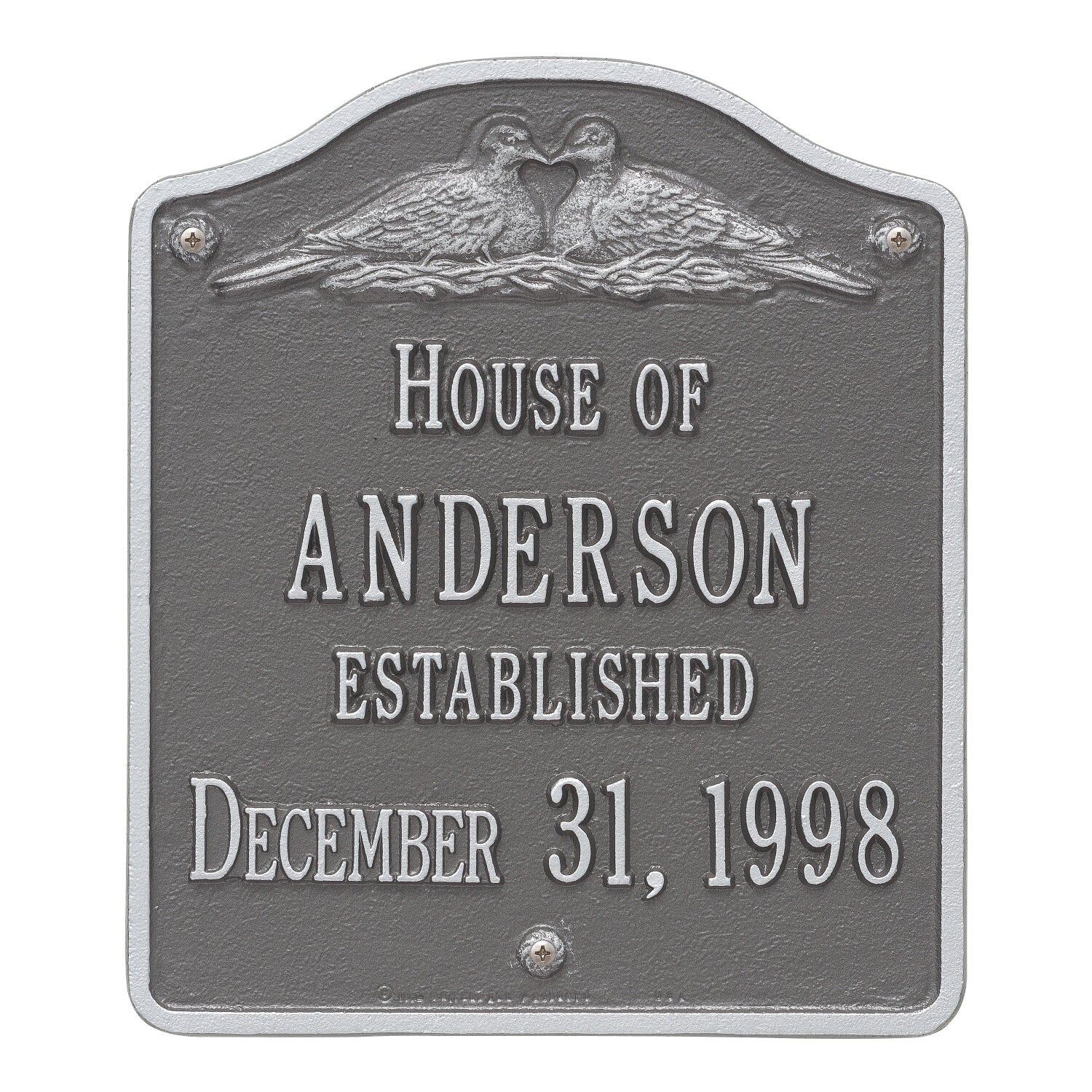 Dove Wedding Anniversary Personalized Plaque