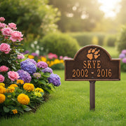 Dog Paw Arch Mini 2-Line Personalized Lawn Plaque