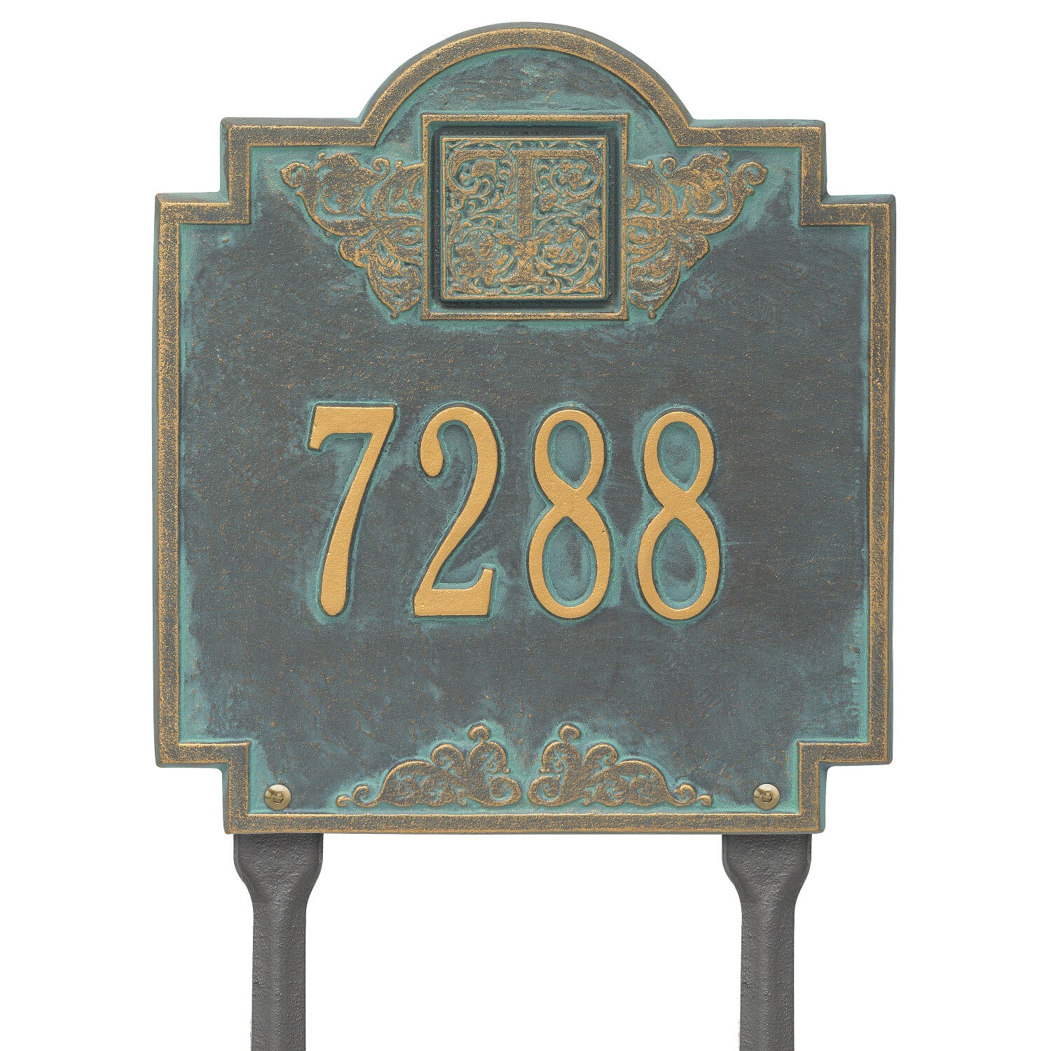 Monogram Address Personalized Plaque Lawn
