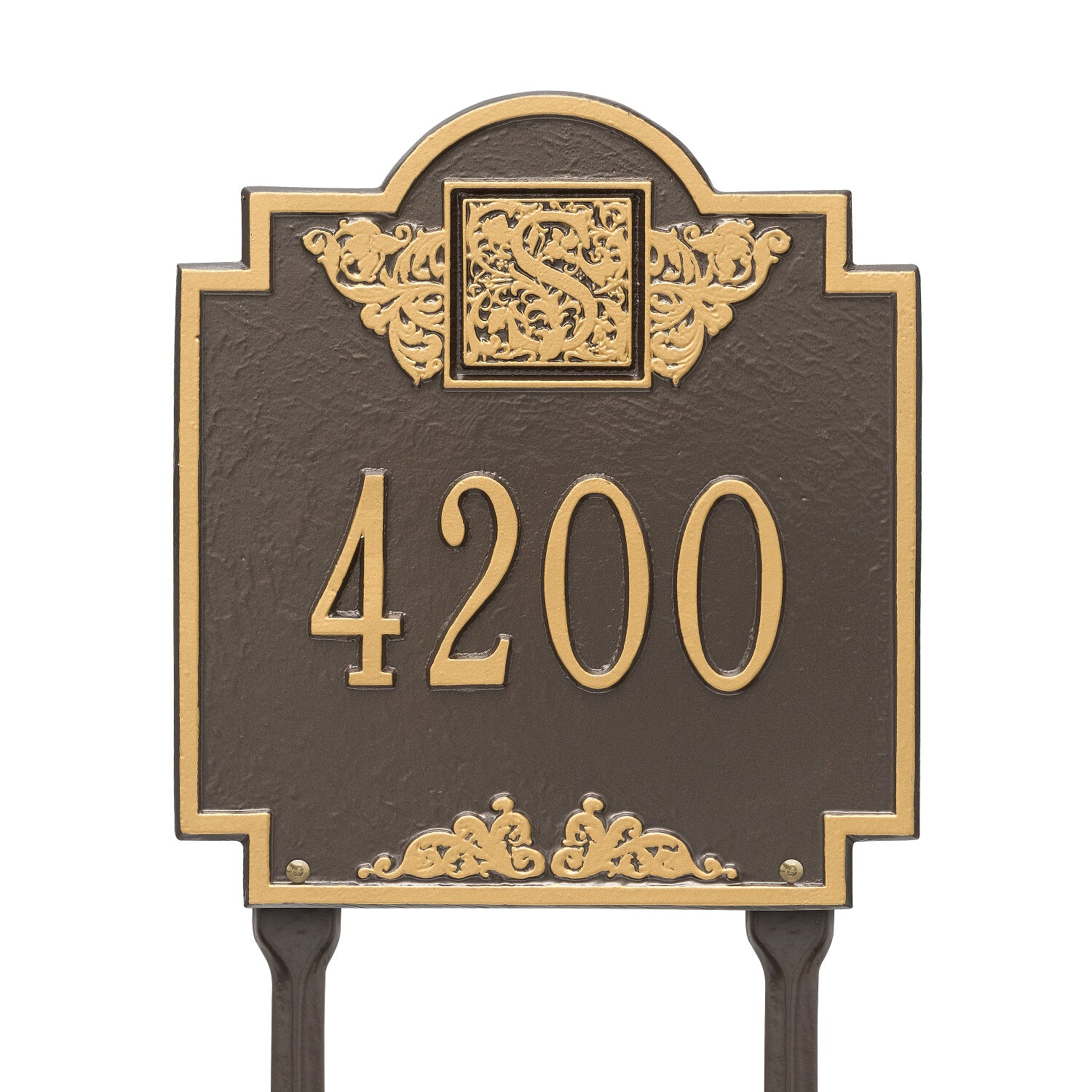 Monogram Address Personalized Plaque Lawn