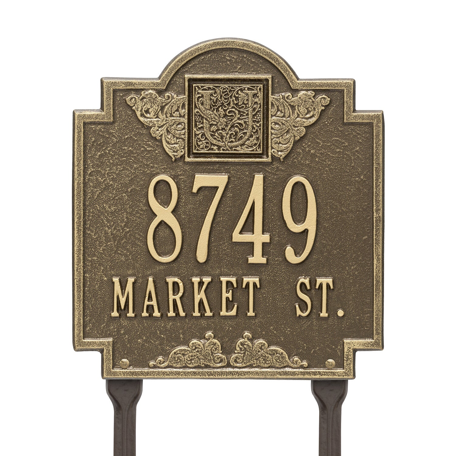Monogram Address Personalized Plaque Lawn