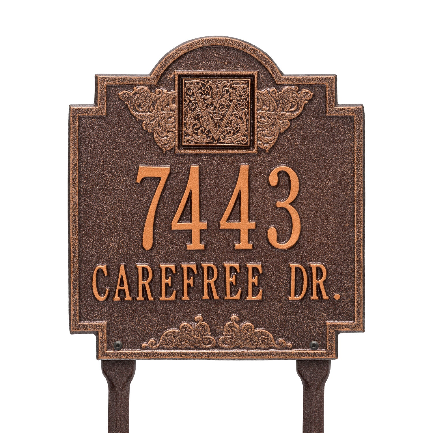 Monogram Address Personalized Plaque Lawn