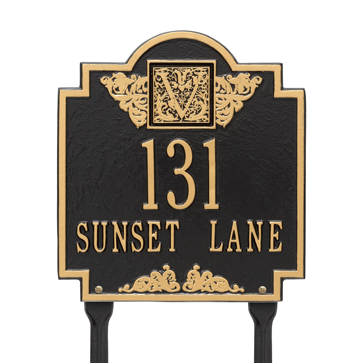 Monogram Address Personalized Plaque Lawn