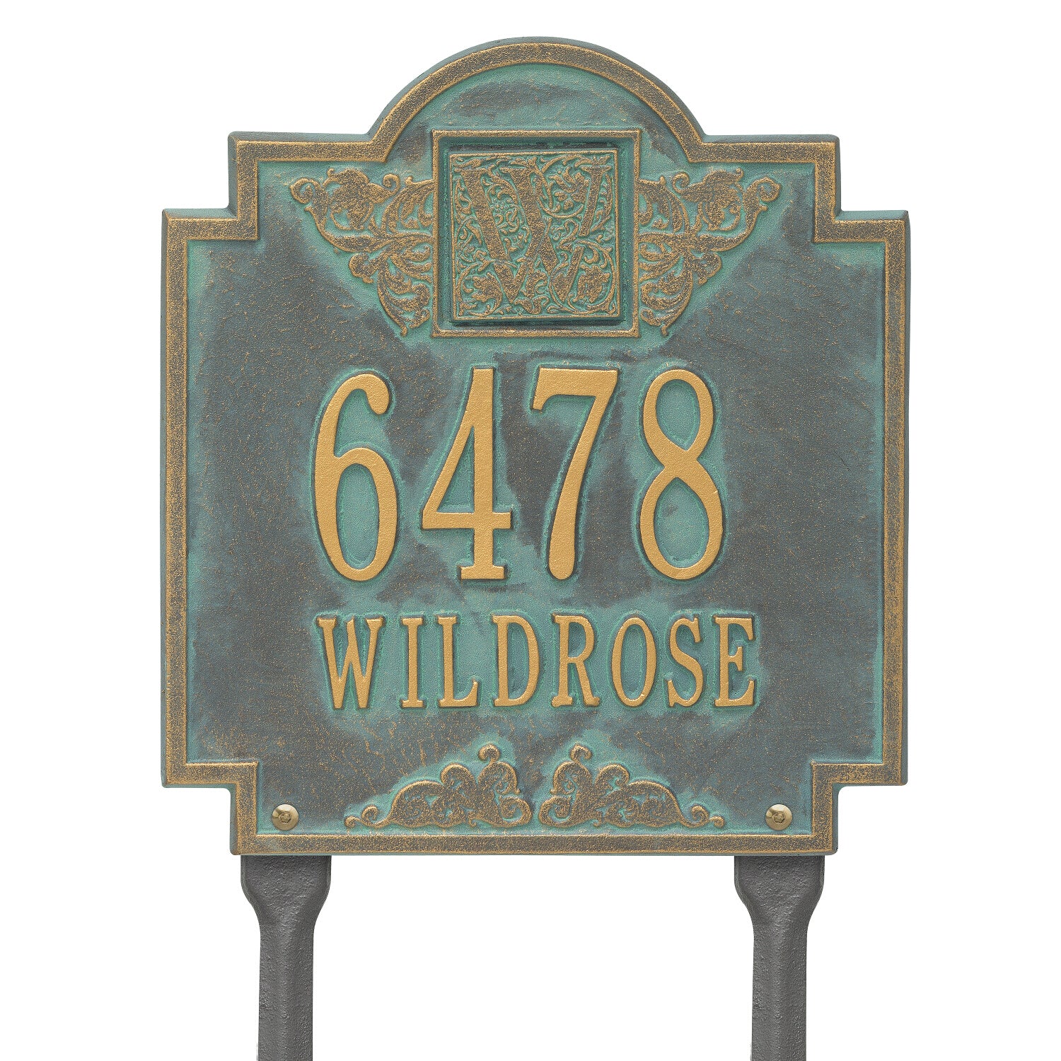Monogram Address Personalized Plaque Lawn