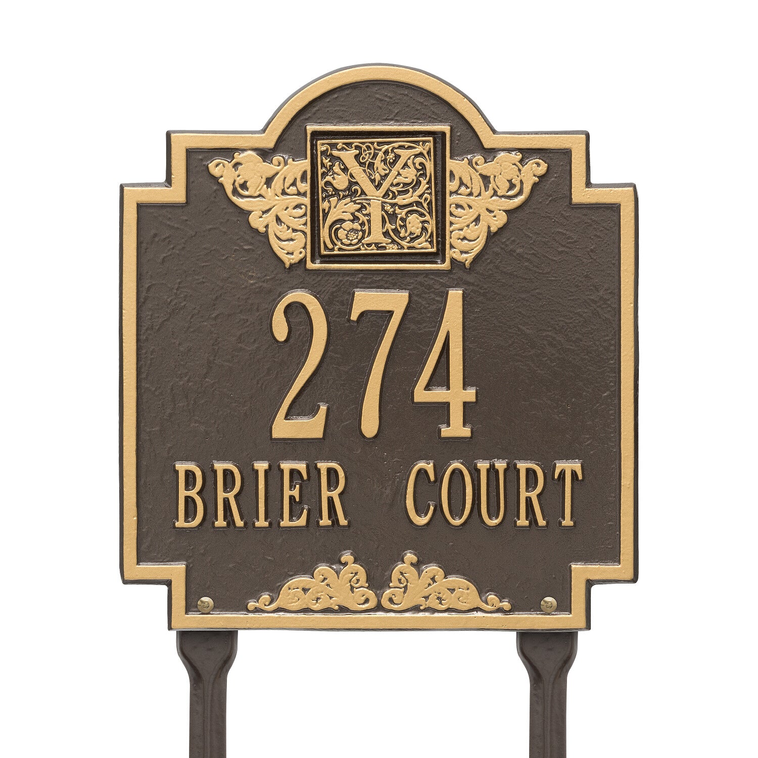 Monogram Address Personalized Plaque Lawn
