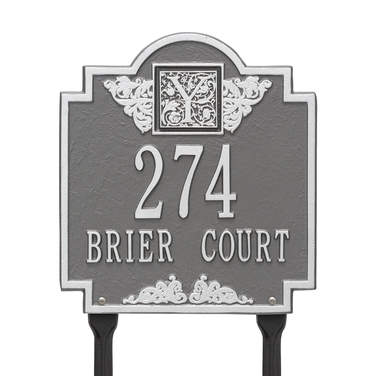Monogram Address Personalized Plaque Lawn