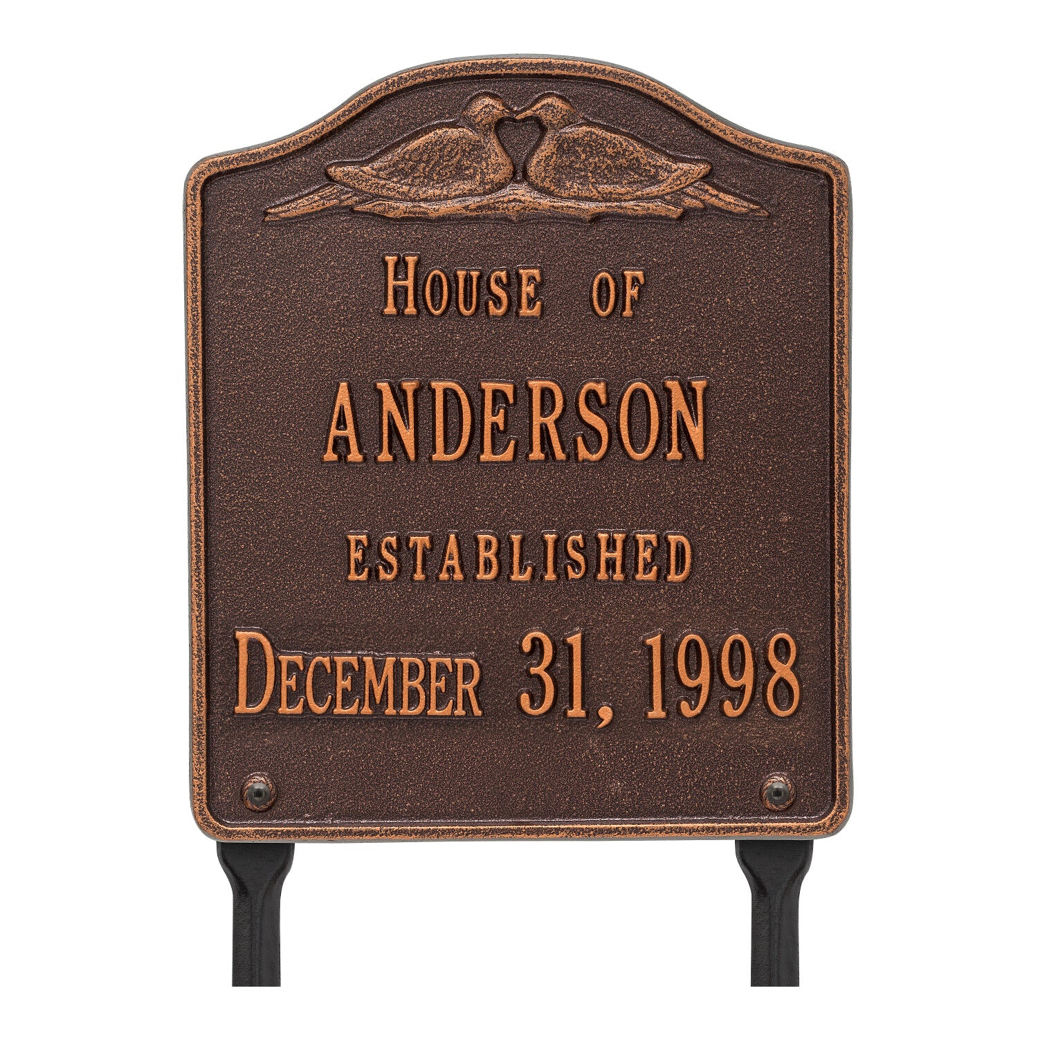 Dove Wedding Anniversary Personalized Plaque Lawn