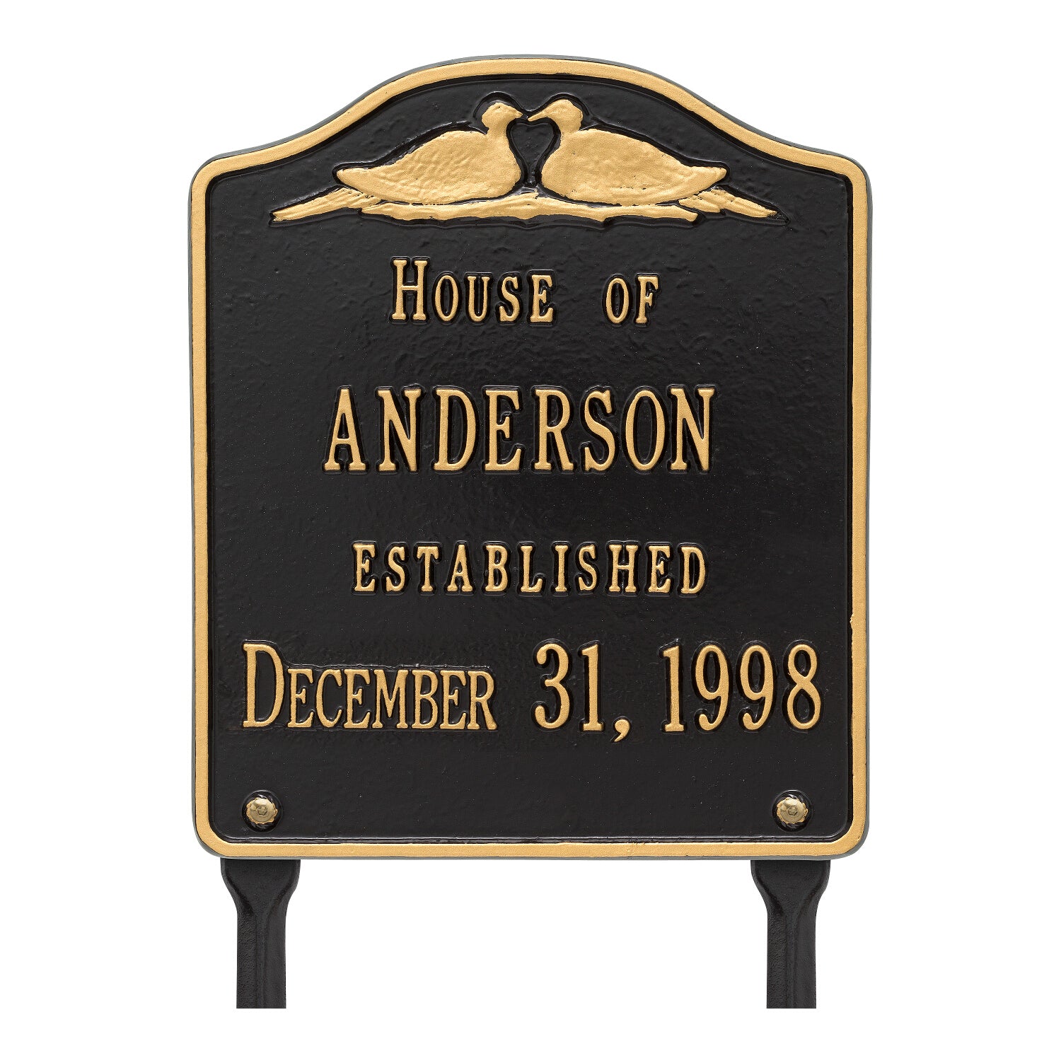 Dove Wedding Anniversary Personalized Plaque Lawn