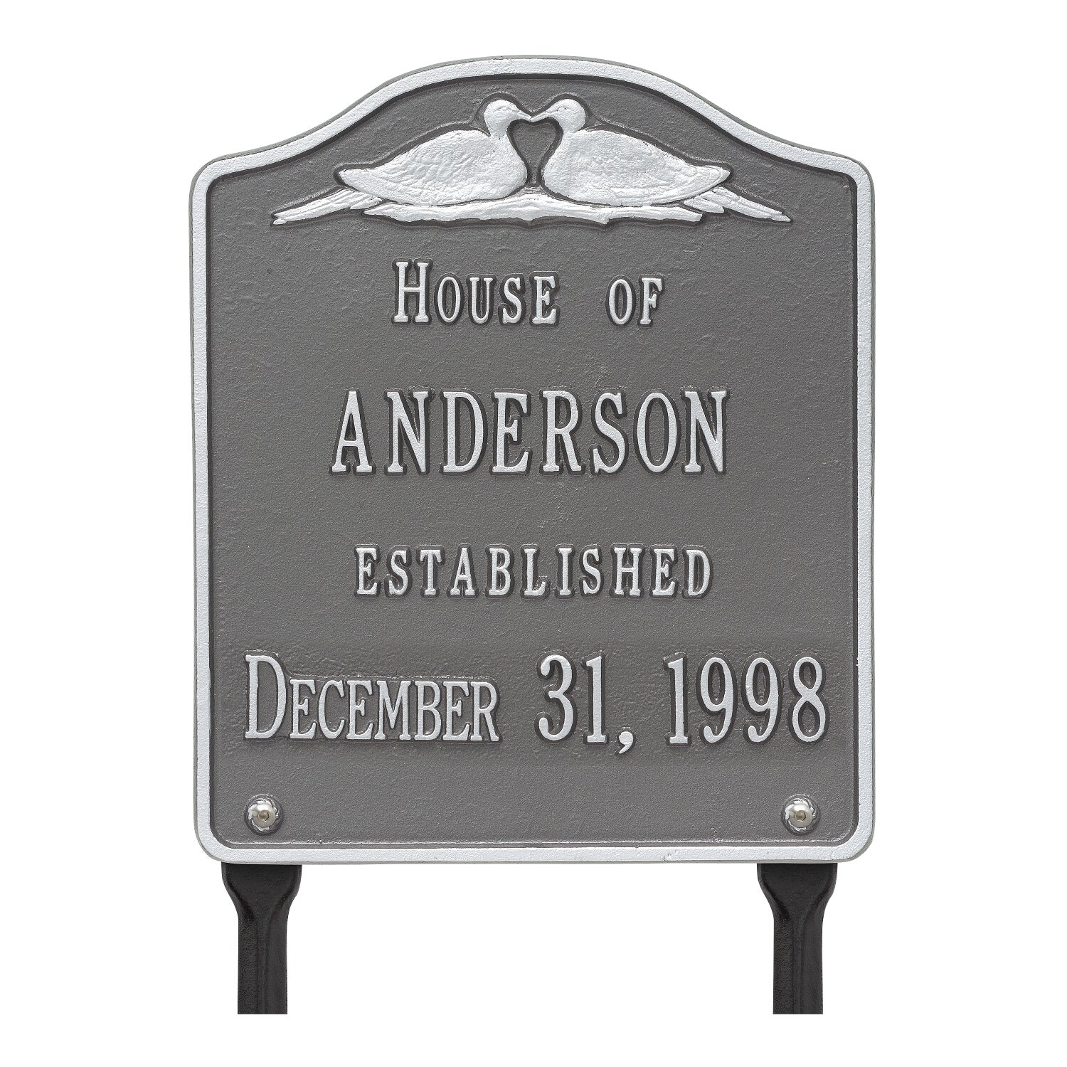 Dove Wedding Anniversary Personalized Plaque Lawn