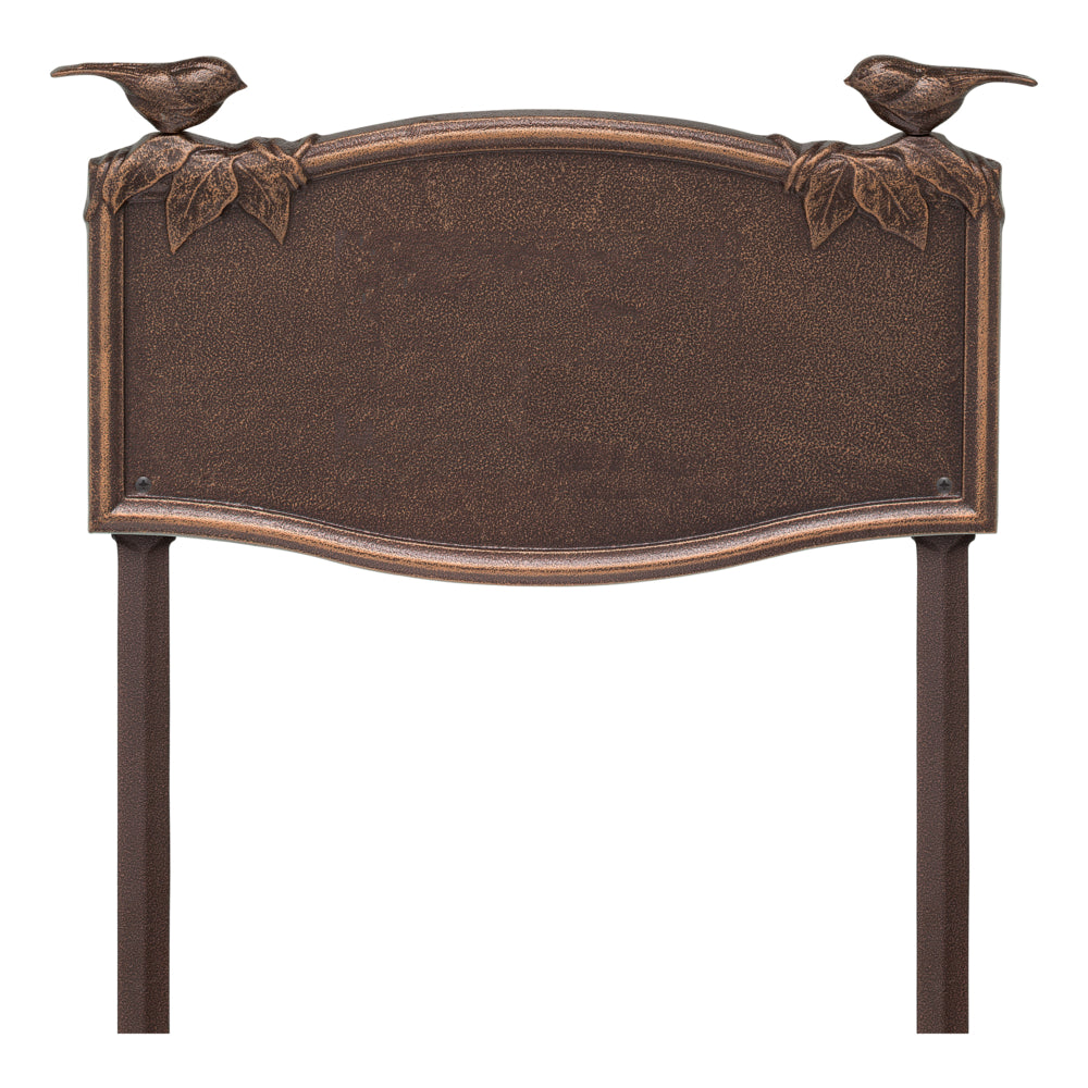 Vine Chickadee Garden Personalized Lawn Plaque