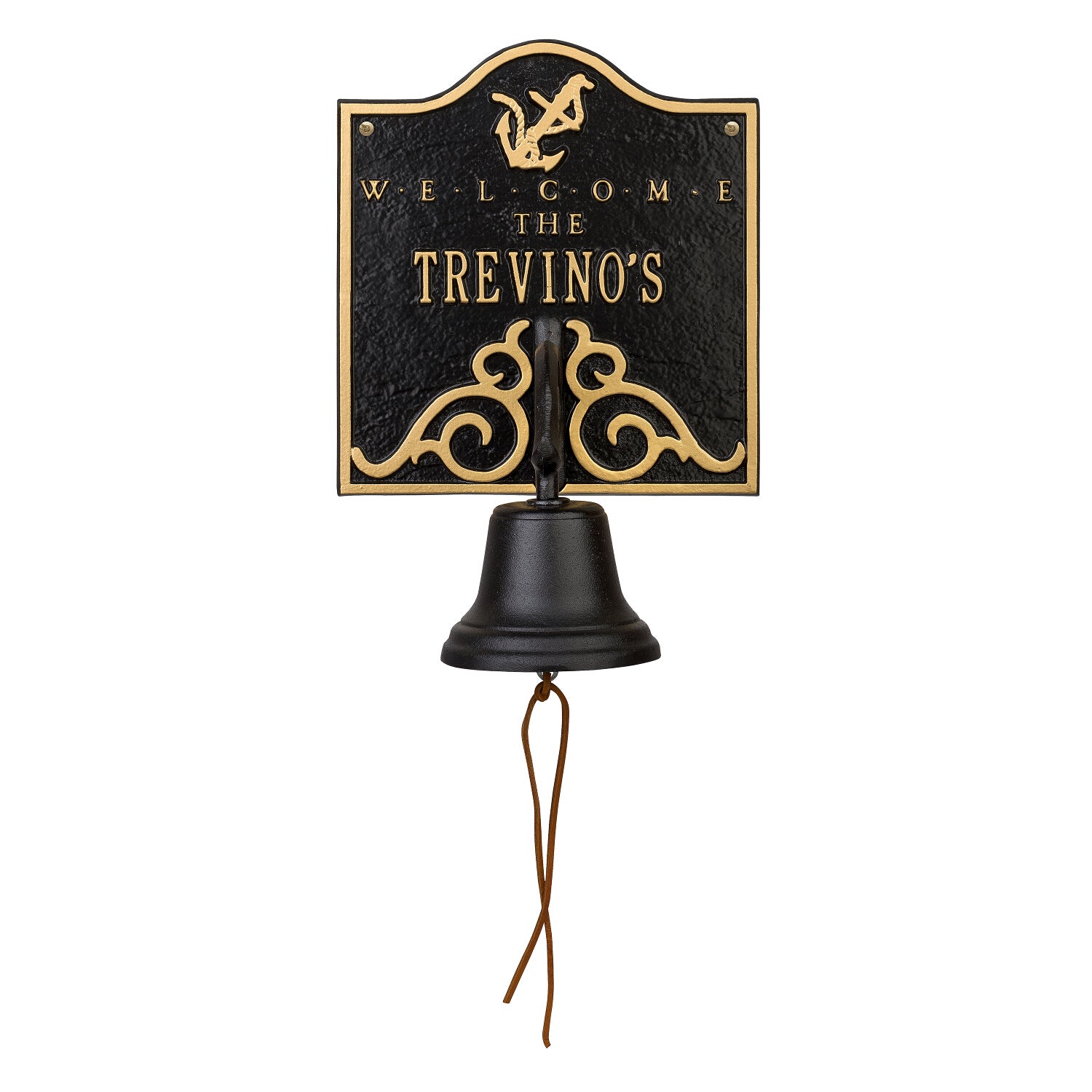 Anchor Bell Welcome Personalized Plaque