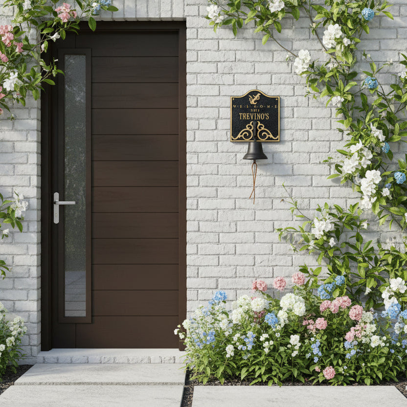 Anchor Bell Welcome Personalized Plaque