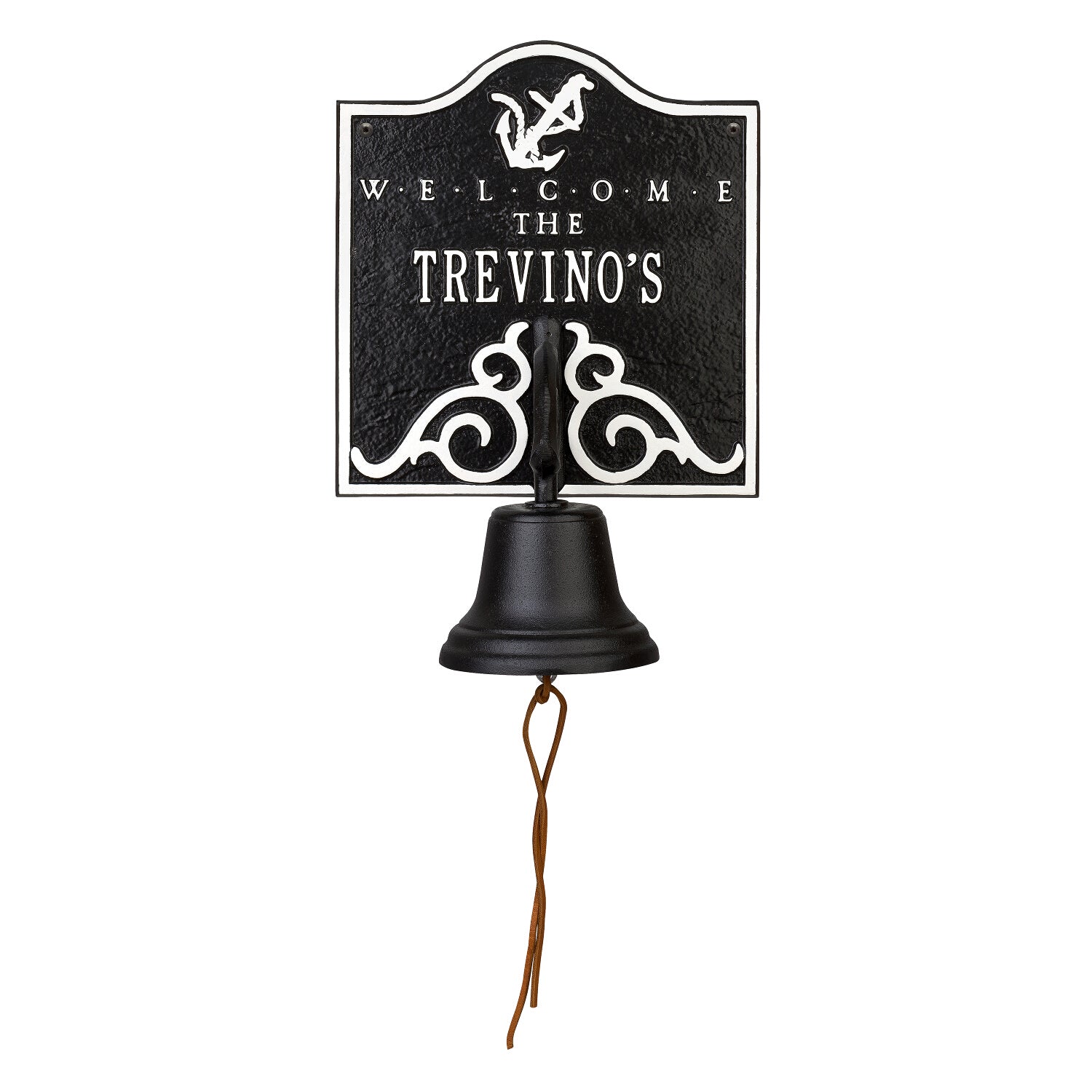 Anchor Bell Welcome Personalized Plaque