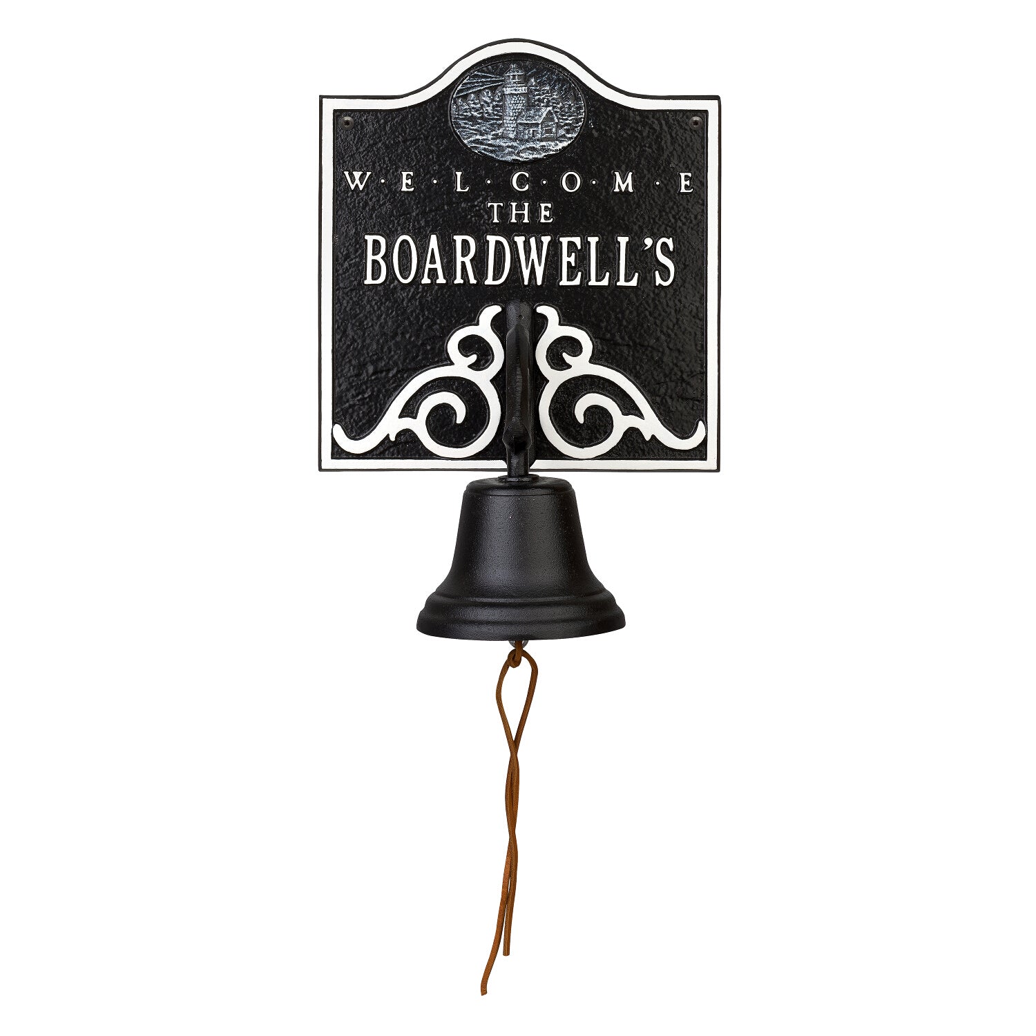 Lighthouse Bell Welcome Personalized Plaque