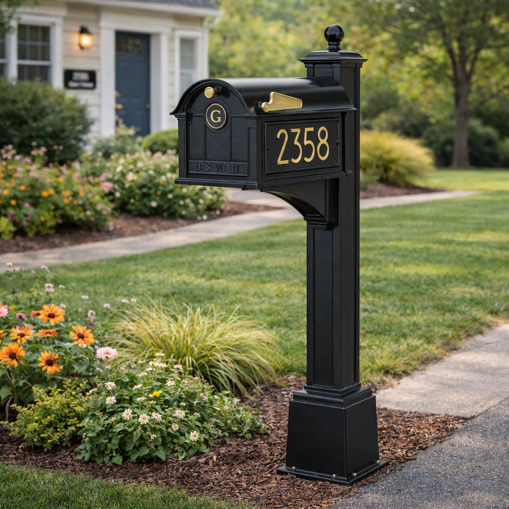 Modern Balmoral Monogram Mailbox Package