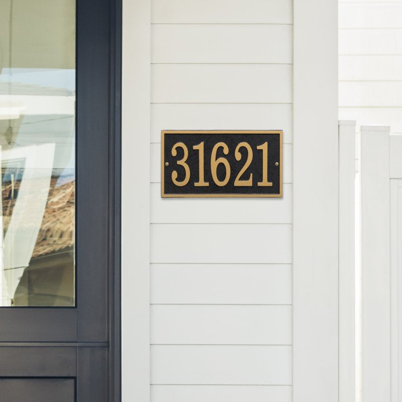 Fast & Easy Rectangle House Numbers Plaque