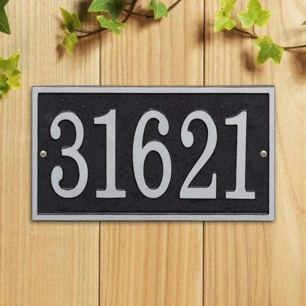 Fast & Easy Rectangle House Numbers Plaque