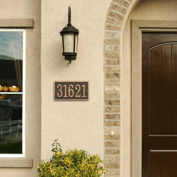 Fast & Easy Rectangle House Numbers Plaque