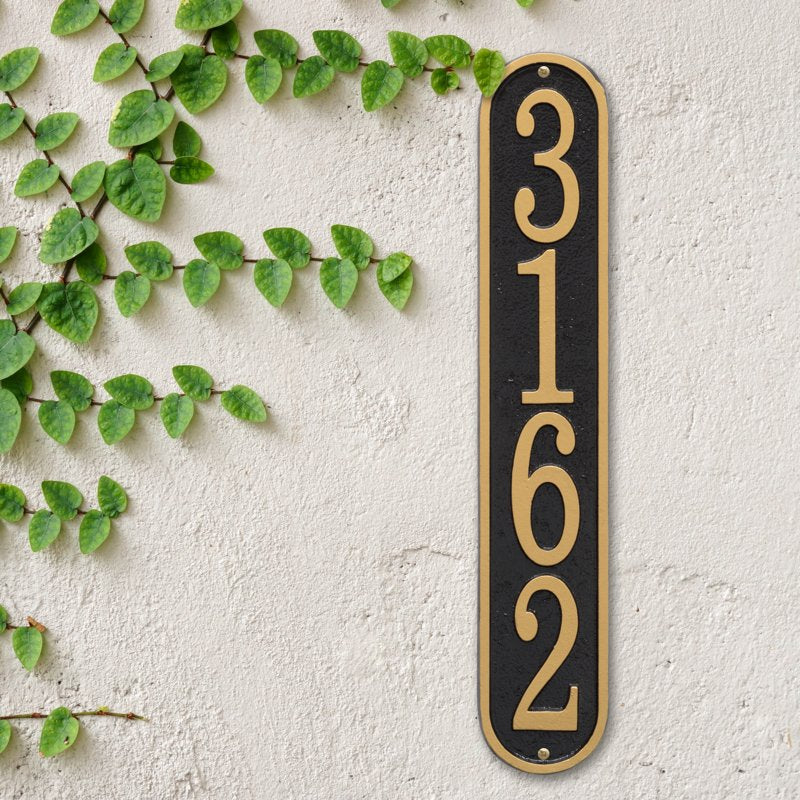 Fast & Easy Vertical House Numbers Plaque