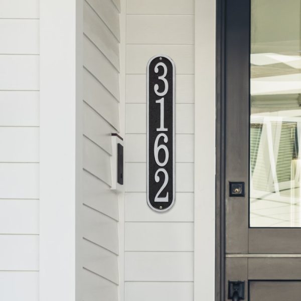 Fast & Easy Vertical House Numbers Plaque