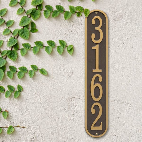 Fast & Easy Vertical House Numbers Plaque