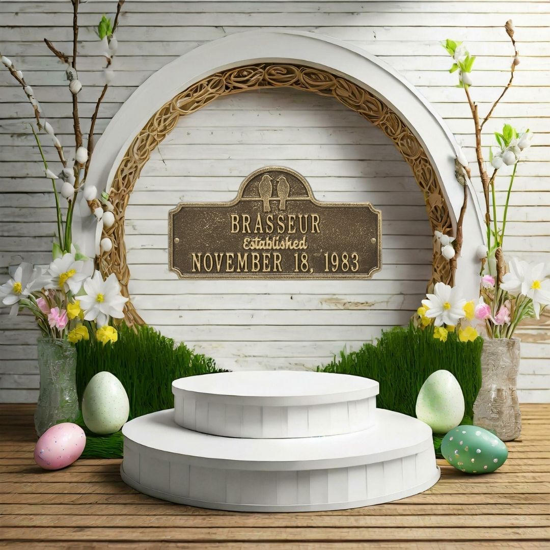 Love Birds Anniversary Wedding Personalized Plaque