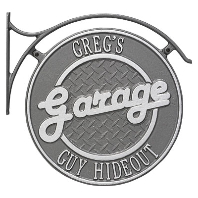 Hanging Garage Plaque Package with Bracket